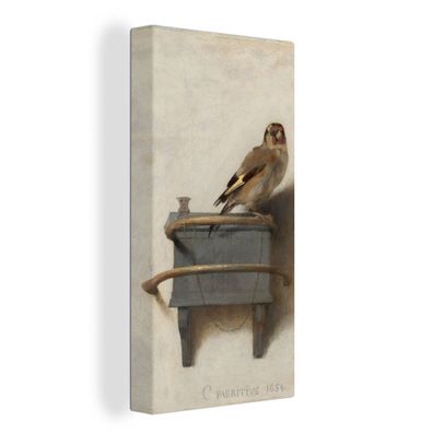 Leinwand Bilder - 80x160 cm - Der Stieglitz - Carel Fabritius