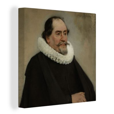 Leinwandbilder - 90x90 cm - Porträt von Abraham de Potter, Seidenhändler in Amsterdam