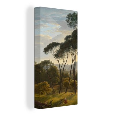 Leinwand Bilder - 80x160 cm - Italienische Landschaft mit Zirbelkiefer - Gemälde von