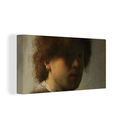 Leinwand Bilder - 160x80 cm - Selbstbildnis von Rembrandt - Gemälde von Rembrandt van