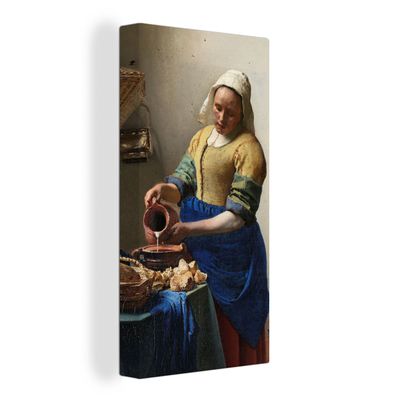 Leinwandbilder - 40x80 cm - Das Milchmädchen - Gemälde von Johannes Vermeer