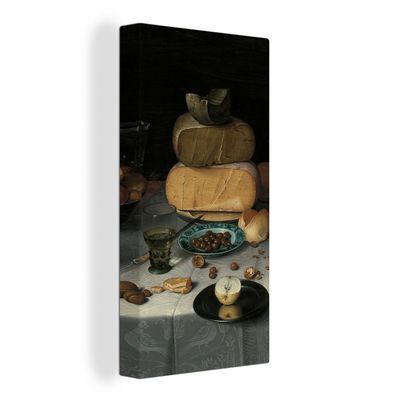 Leinwand Bilder - 80x160 cm - Stilleben mit Käse - Gemälde von Floris Claesz. van Dij