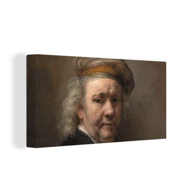 Leinwandbilder - 40x20 cm - Selbstbildnis - Gemälde von Rembrandt van Rijn