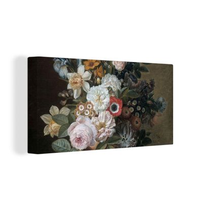 Leinwandbilder - 40x20 cm - Stilleben mit Blumen - Gemälde von Eelke Jelles Eelkema