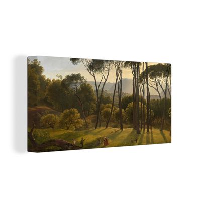 Leinwand Bilder - 160x80 cm - Italienische Landschaft mit Zirbelkiefer - Gemälde von