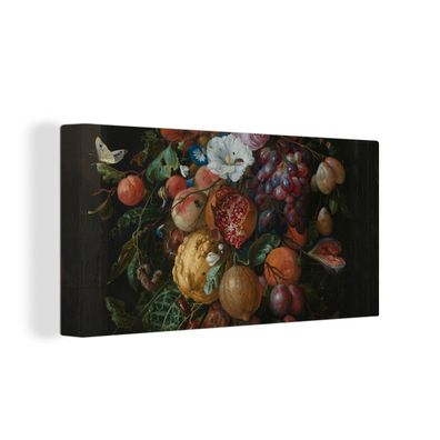 Leinwand Bilder - 160x80 cm - Früchte und Blumen - Gemälde von Jan Davidsz. de Heem
