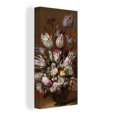 Leinwandbilder - 20x40 cm - Stilleben mit Blumen - Gemälde von Hans Bollongier