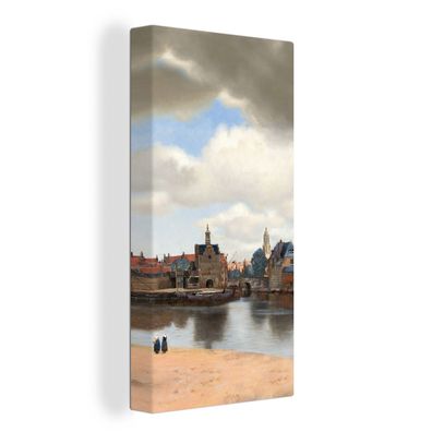 Leinwand Bilder - 80x160 cm - Ansicht von Delft - Gemälde von Johannes Vermeer