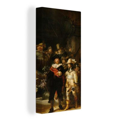 Leinwand Bilder - 80x160 cm - Die Nachtwache - Gemälde von Rembrandt van Rijn
