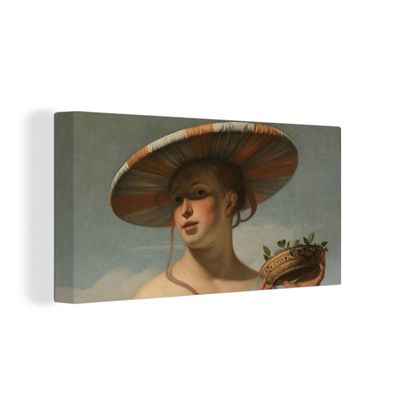 Leinwand Bilder - 160x80 cm - Mädchen mit breitem Hut - Gemälde von Cäsar Boëtius van