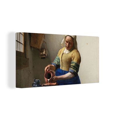 Leinwandbilder - 80x40 cm - Das Milchmädchen - Gemälde von Johannes Vermeer