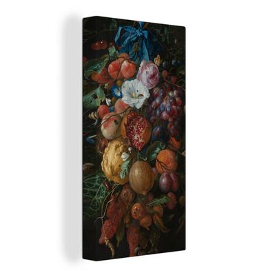 Leinwand Bilder - 80x160 cm - Früchte und Blumen - Gemälde von Jan Davidsz. de Heem