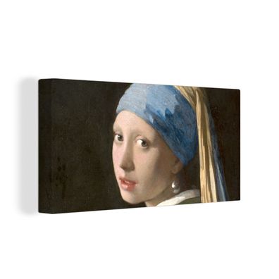 Leinwandbilder - 80x40 cm - Das Mädchen mit dem Perlenohrring - Gemälde von Johannes