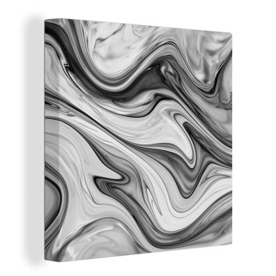 Leinwandbilder - 20x20 cm - Marmor - Muster - Grau