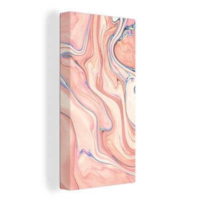 Leinwandbilder - 20x40 cm - Marmor - Pastell - Rosa