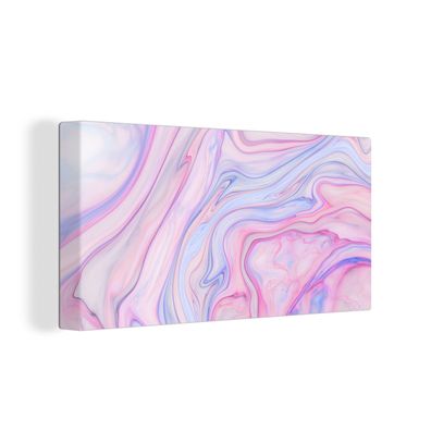 Leinwandbilder - 80x40 cm - Marmor - Farben - Pastell