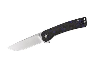 QSP Knife OSPREY QS139-G1 Messer Flipper 14C28N Stahl Kohlefasergriff Blau