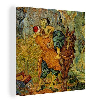 Leinwandbilder - 90x90 cm - Der barmherzige Samariter - Vincent van Gogh