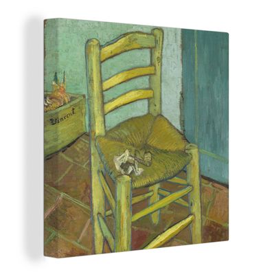 Leinwandbilder - 50x50 cm - Der Stuhl von Vincent - Vincent van Gogh