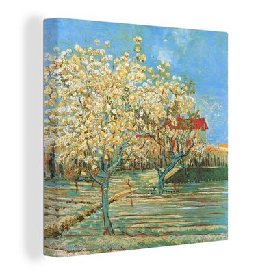 Leinwandbilder - 20x20 cm - Blühender Obstgarten - Vincent van Gogh