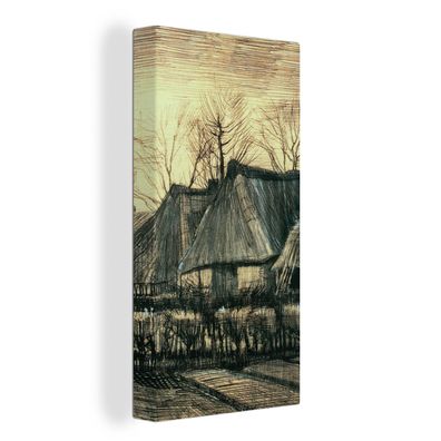 Leinwand Bilder - 80x160 cm - Häuser mit Strohdächern - Vincent van Gogh