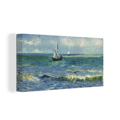 Leinwandbilder - 80x40 cm - Meereslandschaft bei Les Saintes-Maries-de-la-Mer - Vince