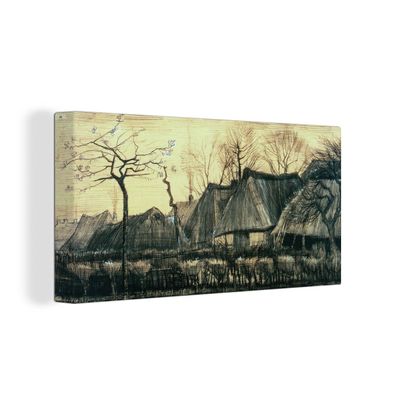 Leinwandbilder - 40x20 cm - Häuser mit Strohdächern - Vincent van Gogh