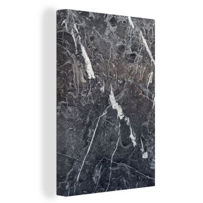 Leinwandbilder - 20x30 cm - Marmor - Grau - Weiß