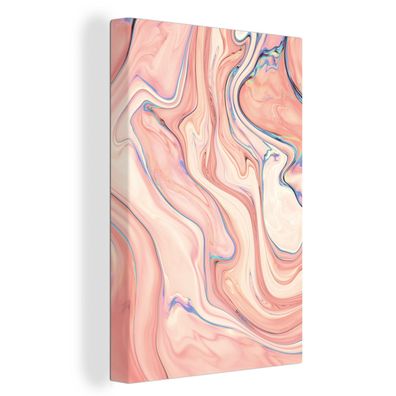 Leinwandbilder - 40x60 cm - Marmor - Pastell - Rosa