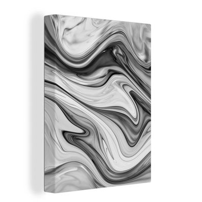 Leinwandbilder - 60x80 cm - Marmor - Muster - Grau