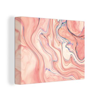 Leinwandbilder - 40x30 cm - Marmor - Pastell - Rosa