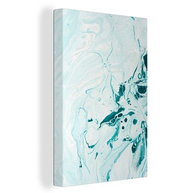 Leinwandbilder - 20x30 cm - Marmor - Ölfarbe - Blau