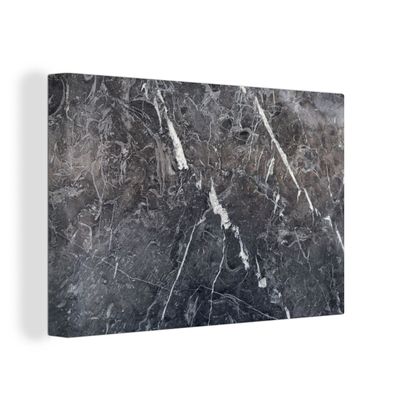 Leinwandbilder - 60x40 cm - Marmor - Grau - Weiß