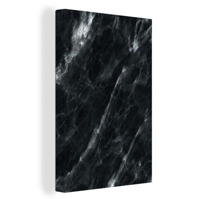 Leinwandbilder - 20x30 cm - Marmor - Schwarz - Luxus