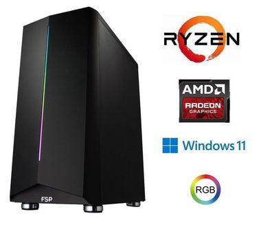 Gaming PC AMD Ryzen™ 6x 4,4 GHz | Radeon™ Graphics | 8GB RAM | 512GB M.2 | Win11 Pro