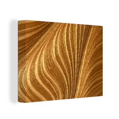 Leinwandbilder - 40x30 cm - Close-up van gouden verf