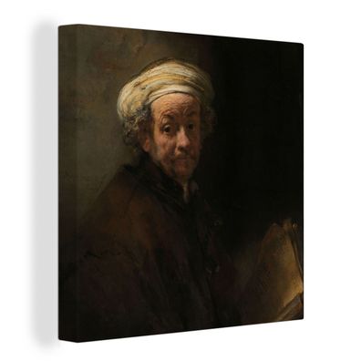 Leinwandbilder - 90x90 cm - Selbstbildnis als der Apostel Paulus - Gemälde von Rembra