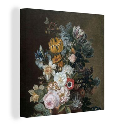 Leinwandbilder - 20x20 cm - Stilleben mit Blumen - Gemälde von Eelke Jelles Eelkema