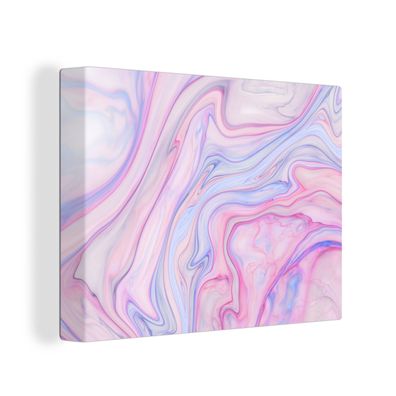Leinwandbilder - 80x60 cm - Marmor - Farben - Pastell