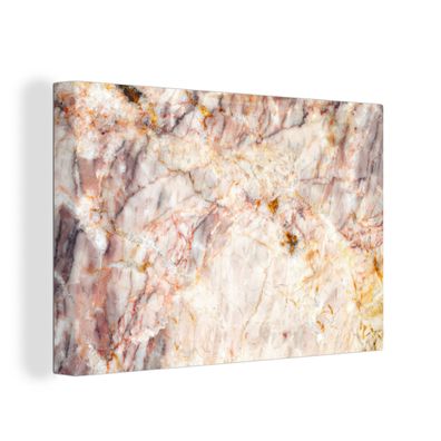 Leinwandbilder - 30x20 cm - Marmor - Orange - Braun