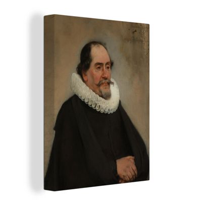 Leinwandbilder - 60x80 cm - Porträt von Abraham de Potter, Seidenhändler in Amsterdam