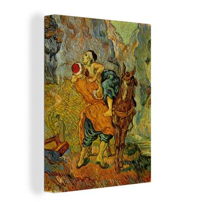 Leinwand Bilder - 90x120 cm - Der barmherzige Samariter - Vincent van Gogh