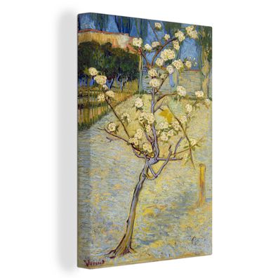 Leinwand Bilder - 90x140 cm - Blühender Birnbaum - Vincent van Gogh