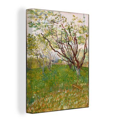 Leinwandbilder - 60x80 cm - Blühender Obstgarten - Vincent van Gogh