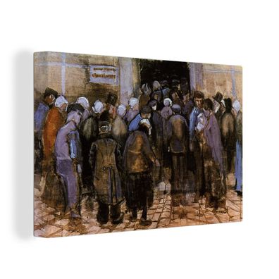 Leinwand Bilder - 150x100 cm - Die Armen und das Geld - Vincent van Gogh