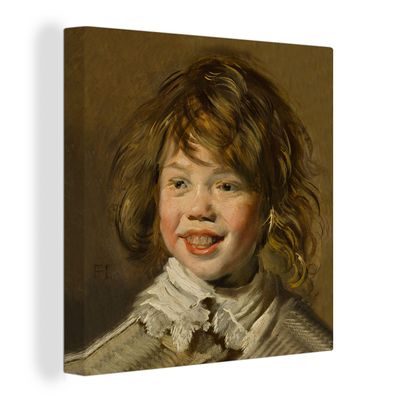 Leinwandbilder - 20x20 cm - Lachender Junge - Frans Hals Gemälde