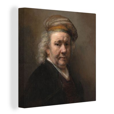 Leinwandbilder - 90x90 cm - Selbstporträt - Gemälde von Rembrandt van Rijn