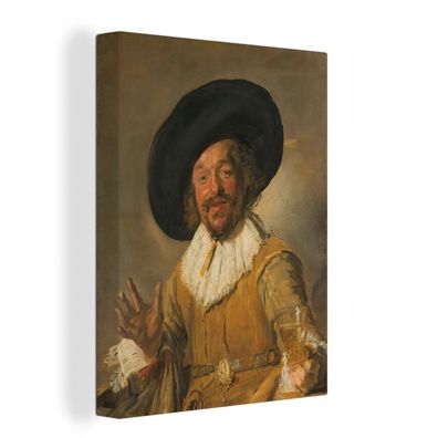 Leinwandbilder - 60x80 cm - Der fröhliche Trinker - Gemälde von Frans Hals