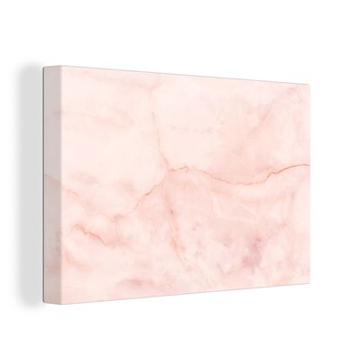 Leinwandbilder - 30x20 cm - Marmor - Rosa - Linie