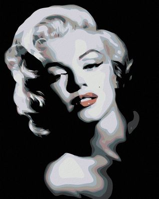 Malen nach Zahlen - Schwarzweiße Marilyn